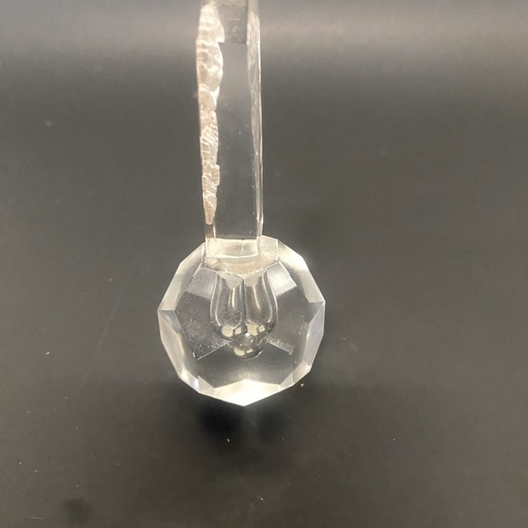 Vintage Rioce Faceted Crystal Perfume Bottle Intaglio Rose Top Crystal Rare Find - Picture 3 of 10